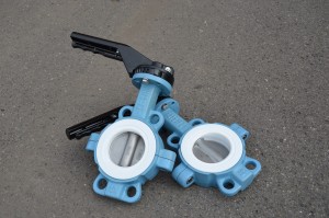 Klapky uzavírací mezipřírubové PTFE