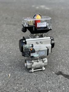 Kohout kulový s pneupohonem koncovými spínači