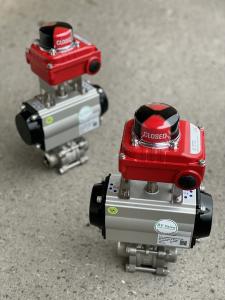 Kohouty kulové s pneupohonem koncovými spínači